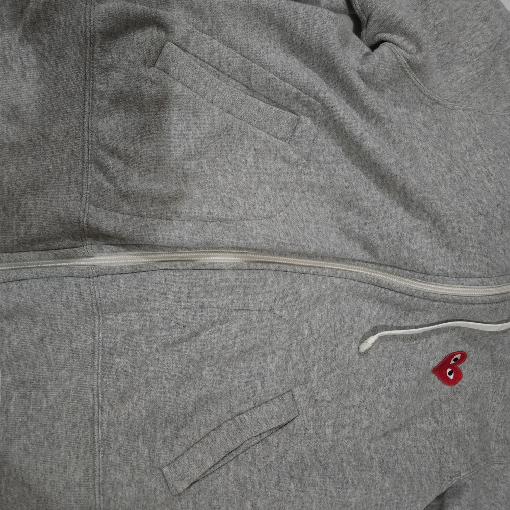 Comme des Garçons Play Gray Hoodie - SIZE L - Picture 12 of 14